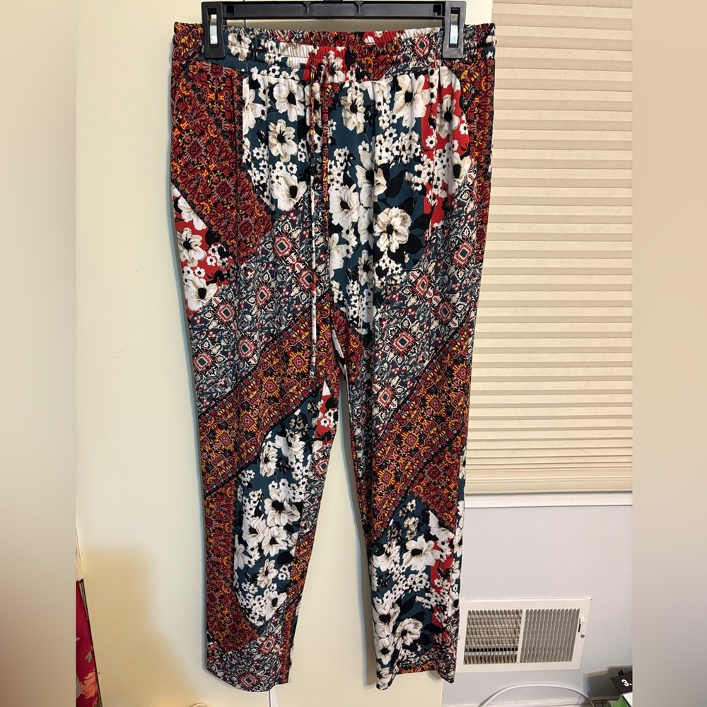 BCBG Multicolor Floral Pants size medium